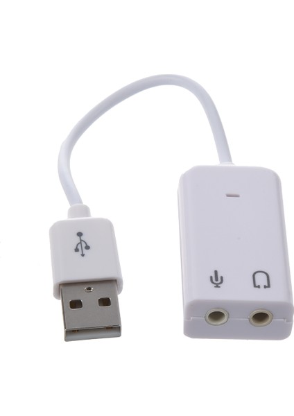 3 5mm Mikrofon Kulaklık Soketi USB 2 0 Ses Kartı Hoparlör Ses Adaptörü Beyaz (Yurt Dışından) fiyatları
