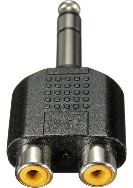 3x 6 35MM 1/4 Inç Erkek Stereo Ila 2 Çift Rca Dişi Y Splitter Ses Adaptör Dönüştürücü (Yurt Dışından) fırsatları