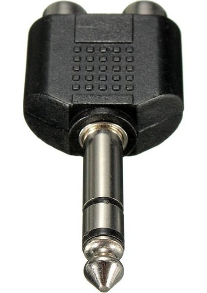 3x 6 35MM 1/4 Inç Erkek Stereo Ila 2 Çift Rca Dişi Y Splitter Ses Adaptör Dönüştürücü (Yurt Dışından) indirimleri