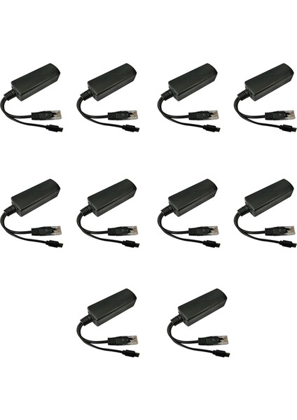 10X Micro-Usb Poe Splitter 48V-5V2A/3A Mini USB Güç Kaynağı Ulusal Standardı Akıllı Telefon Şarjı (Yurt Dışından)