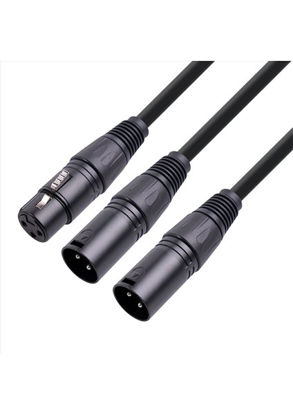 2x Xlr Ayırıcı Kablosu 3 Pin Xlr Dişi - Çift Xlr Erkek Yama Y Kablo Dengeli Mikrofon Ayırıcı Kablosu 50CM (Yurt Dışından) fiyatları