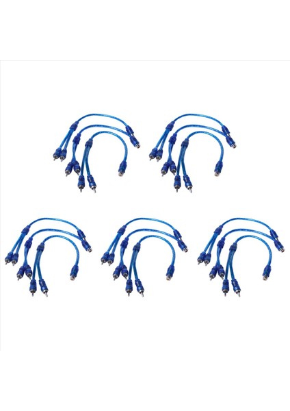 1 Rca Dişi Için 2 Rca Erkek Adaptör Ayırıcı Kablosu Için 15 Adet Ses Bağlantısı (Yurt Dışından)