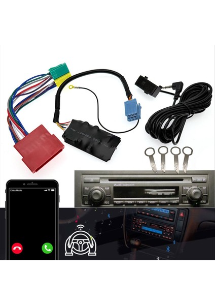 Araba Bluetooth 5 0 Aux Handsfree 8 Pin Adaptör A2DP Audi A3 8l 8p A4 B5-B7 A6 4b A8 4d Dörtlü Kilit Için Müzik Ses Kablosu (Yurt Dışından) fiyatları