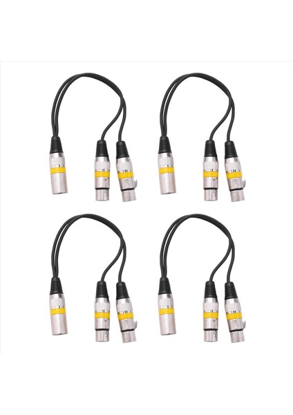 4pcs 30CM 3pin Xlr Erkek - 2 Xlr Dişi Ses Uzatma Kablosu Y Mıc Mıxer Kayıcı Dj Kablosu Için Ayrıcı (Yurt Dışından)