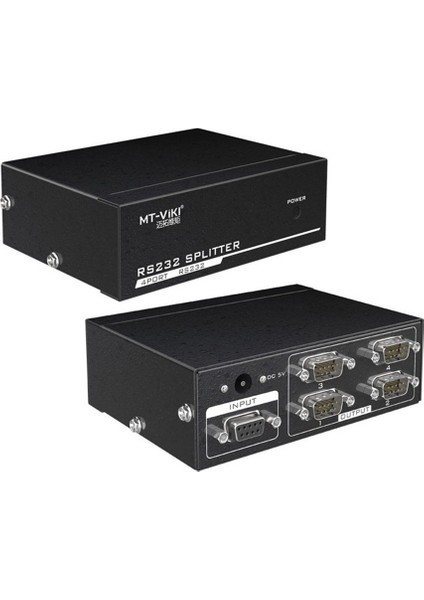 MT-RS104 Aktif Seri RS232 Ayrıştırıcı 1 Ila 4 RS232 Bi-Yönlü Anahtarlayıcı Ayırıcı 4 Ila 1 Power Adaptör-Abd Fişi ile (Yurt Dışından) fırsatları