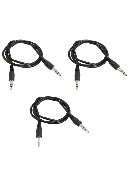 3 Adet 20 Inç Uzunluğunda 2 5mm Erkek Ila 3 5 mm Erkek Ses Adaptör Kablosu (Yurt Dışından)