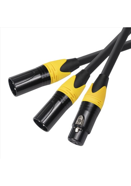 2x Xlr Ayırıcı Kablosu 3 Pin Xlr Dişi - Çift Xlr Erkek Ses Kablosu Y Kablo Dengeli Mikrofon Ayırıcı Kablosu (Yurt Dışından) indirimleri