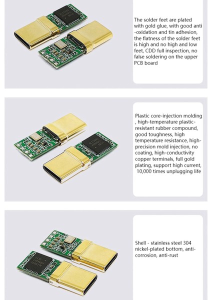 6x Usb-C Erkek Fişi Kod Çaldırı Çip ALC5686 Altın Kaplama 1u 32BIT 384KHZ Ses Fişi Hızlı Şarj Konnektörü Dıy Adaptör (Yurt Dışından) modelleri