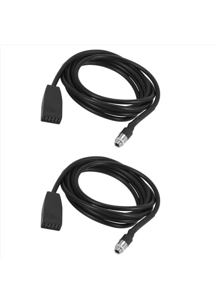 2x Li Siyah 10 Pin 3 5 mm Jack Socket Arabası USB Aux Bmw E39 E53 BM54 X5 E46 (Yurt Dışından)
