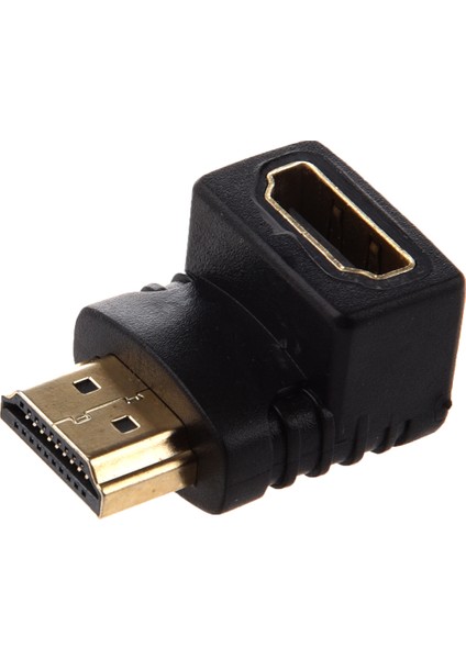 HDMI Adaptörü 90 Derece Sağ Açısı L - Tip (Alt) Siyah (Yurt Dışından)