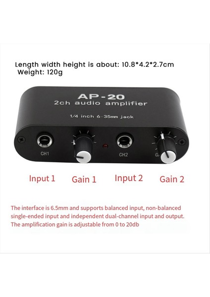 Çift Kanallı Amplifikatör Mikrofon Amplifikatör Ap-20 Canlı Ses Kartı Hoparlör Ön Amplifikatör Için (Yurt Dışından) fiyatları