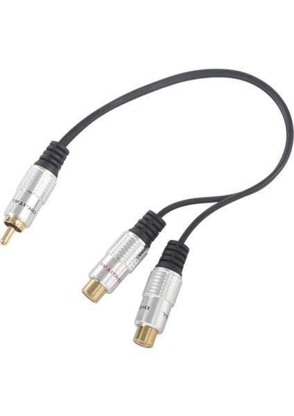 3x Metal Rca Dişi Ila Çift 2 Rca Erkek Altın Kaplama Adaptörü Stereo Ayırıcı Y Ses Kablosu (Rca F-2 Rca M) (Yurt Dışından) fırsatları