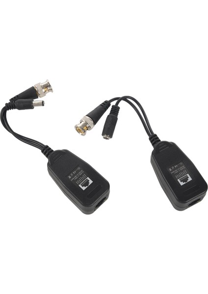 40X Hd-Cvı/tvı/ahd Pasif Video Balun Güç Konnektörü ve RJ45 Cat5 Veri Verici (Yurt Dışından) indirimleri