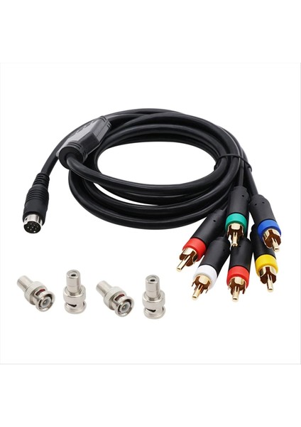 1 8m Rgb/rgbs Kablosu Mini Dın-9pin Konektör Video Konsolları Sega Mega Drıve 2 Md2 Oyun Konsolu Bnc Adaptörü ile (Yurt Dışından)