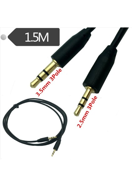 2x Li 2 5 mm Erkek Ila 3 5 mm Erkek Ses Adaptör Kablosu Araba Aux Erkek Ila Erkek ile Çalışır (1 5m) (Yurt Dışından) fırsatları