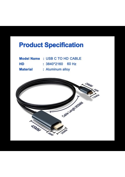 2x USB C - HDMI Kablo Adaptörü 4K 60Hz Kablo Adaptörü Thunderbolt 3 Android Telefon MacBook Chromebook Vb Için Uyumlu (Yurt Dışından) fırsatları