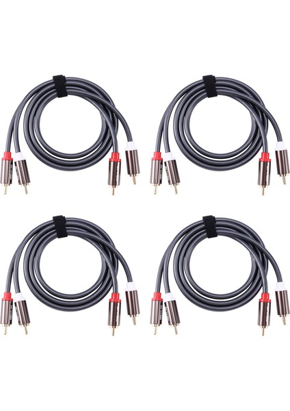 Rexlis 4x 2 Rca Ila 2 Rca Erkek - Erkek Hifi Ses Kablosu Ofc Av Hoparlör Tel Tv DVD Amplifikatör Subwoofer Soundebar 1m (Yurt Dışından)