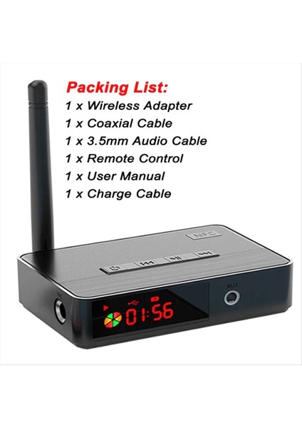 Nfc Bluetooth 5 3 Verici Alıcı 3 5mm Aux Optik 6 5mm Mikrofon/u Disk/tf Kartı Hıfı Kablosuz Ses Adaptörü (Yurt Dışından) fiyatları
