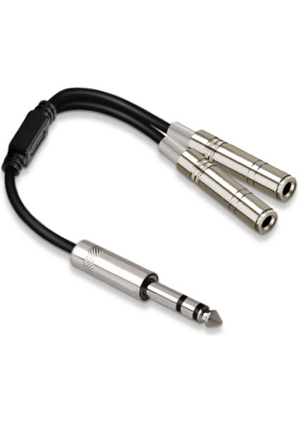 2pcs 6 35MM 1/4 Inç Stereo Jak Ayırıcı Kablo Adaptör Kurşun Fişi Çift 6 35MM Soketlere (Yurt Dışından) fırsatları