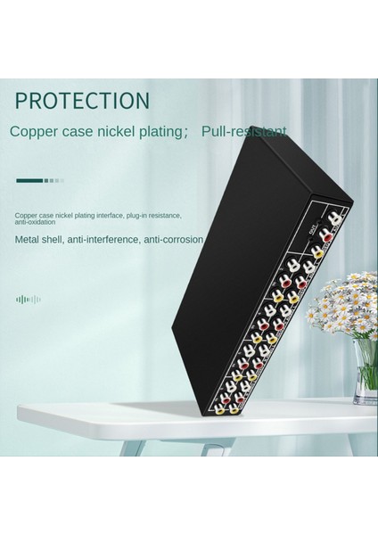 Bir Çıkış Av Anahtarı Seçici Video L/r Audio Seçici Kutusu 8-Port Kompozit Rca Anahtar Dinter DVD Stb Hdtv (Yurt Dışından)