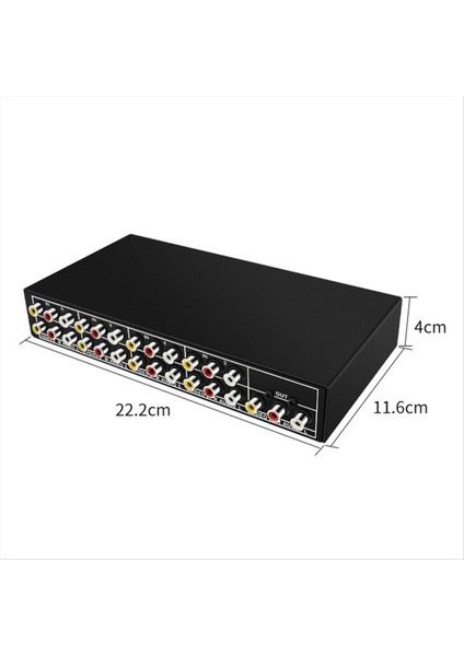 Bir Çıkış Av Anahtarı Seçici Video L/r Audio Seçici Kutusu 8-Port Kompozit Rca Anahtar Dinter DVD Stb Hdtv (Yurt Dışından) modelleri