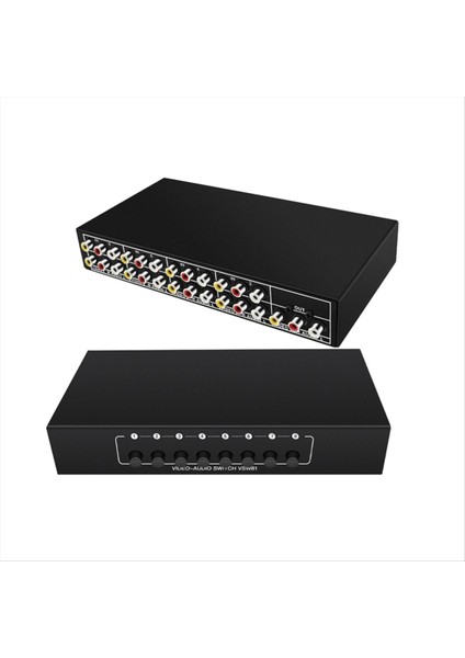 Bir Çıkış Av Anahtarı Seçici Video L/r Audio Seçici Kutusu 8-Port Kompozit Rca Anahtar Dinter DVD Stb Hdtv (Yurt Dışından) fırsatları