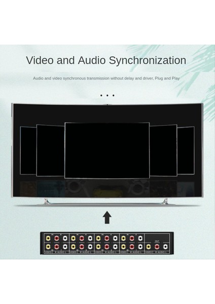 Bir Çıkış Av Anahtarı Seçici Video L/r Audio Seçici Kutusu 8-Port Kompozit Rca Anahtar Dinter DVD Stb Hdtv (Yurt Dışından) indirimleri