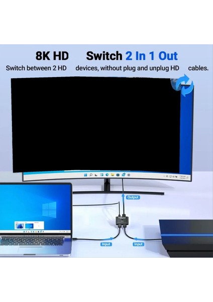 8k 60Hz HDMI Uyumlu Anahtar Ayırıcı Iki Yönlü 1x2/2x1 Ps4 Tv Kutusu Anahtarlayıcı Için HDMI Uyumlu Anahtarlayıcı 2 In1 Çıkış (Yurt Dışından) fırsatları