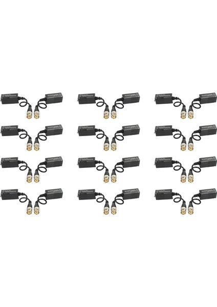 12 Çift 24 Parça Pasif Video Balun ve 1080P TVI/CVI/TVI/AHD/960H Dvr Kamera Cctv Sistemi (Yurt Dışından)