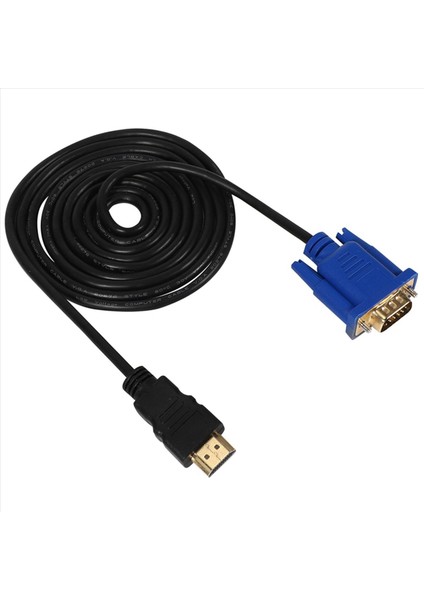 2x Hdtv HDMI Altın Erkek-Vga Hd-15 Erkek 15PIN Adaptör Kablosu 6ft 1 8m 1080P (Yurt Dışından) modelleri