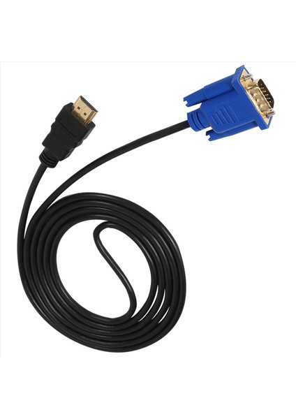 2x Hdtv HDMI Altın Erkek-Vga Hd-15 Erkek 15PIN Adaptör Kablosu 6ft 1 8m 1080P (Yurt Dışından) fırsatları
