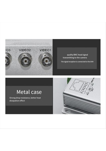 Tvı Cvı Ahd Kameralar Için Pasif Video Balun Bükülmüş Çiftler Aracılığıyla Utp Video Balun 4ch Alıcı Bnc - Utp RJ45 (4ch) (Yurt Dışından) modelleri