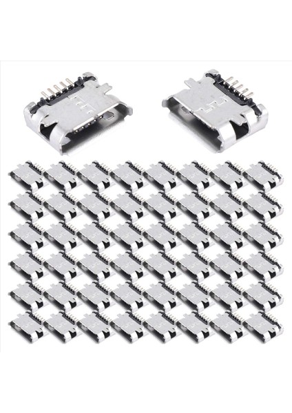 50 Pcs Pcb Smt Micro-Usb Tip B 5pin Dişi Soket Adaptör Jakı (Yurt Dışından)