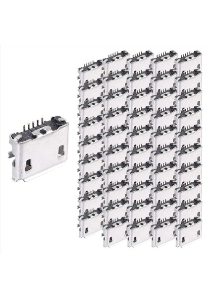 50 Pcs Pcb Smt Micro-Usb Tip B 5pin Dişi Soket Adaptör Jakı (Yurt Dışından) fırsatları