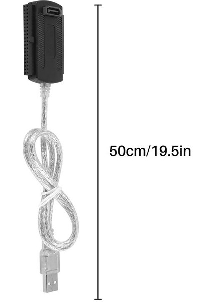 USB 2 03 52 5 Ide Sata Sabit Disk Sürücüsü HDD Dönüştürücü Kablo Adaptörü Siyah (Yurt Dışından)