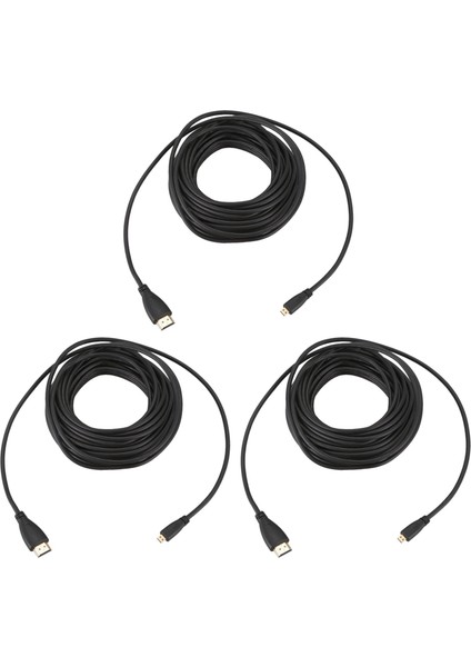 3x HDMI Erkek-Mikro-Hdmı Erkek Hd Video Dönüşüm Hattı 10M (Yurt Dışından)