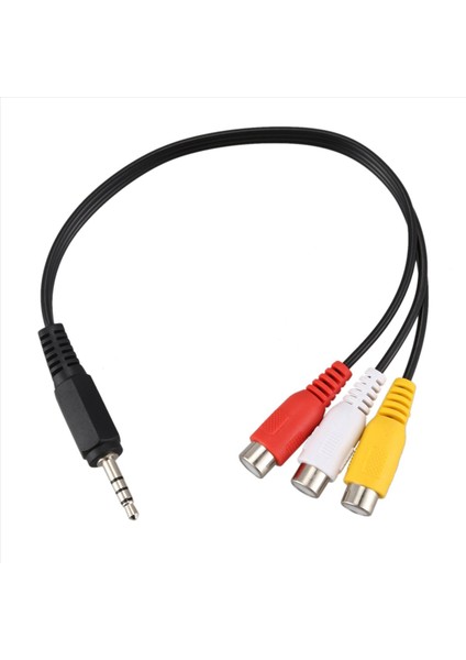2 Adet 3 5mm Erkek Fişe 3 Rca Dişi Ses Video Av Kablosu 22CM (Yurt Dışından) fiyatları