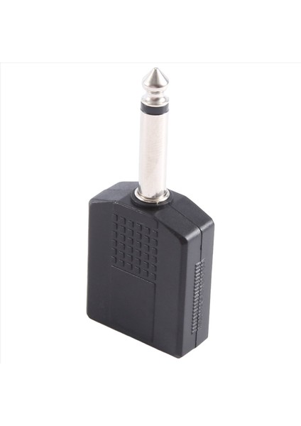 Siyah 6 35 1/4 &quot Erkek Ila Çift Kadın Mono Y Cord Pa Ses Kablosu Adaptörü (Yurt Dışından)