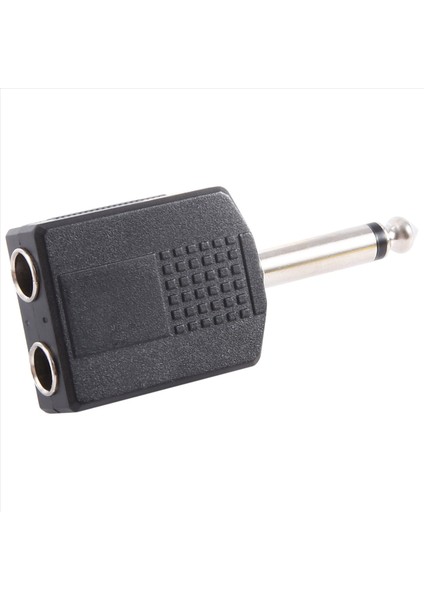 Siyah 6 35 1/4 &quot Erkek Ila Çift Kadın Mono Y Cord Pa Ses Kablosu Adaptörü (Yurt Dışından) modelleri