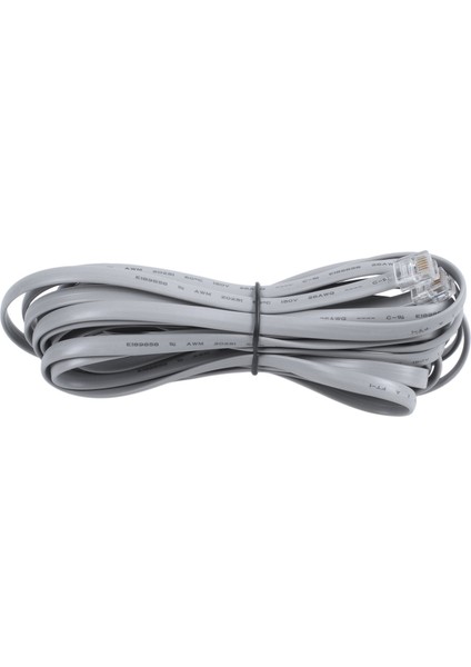 Gri Plastik Erişte 6P6C RJ11 M/m Düz Telefon Kablo Kablosu 5m 16FT (Yurt Dışından) fiyatları