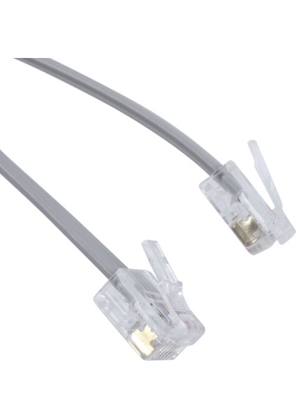 Gri Plastik Erişte 6P6C RJ11 M/m Düz Telefon Kablo Kablosu 5m 16FT (Yurt Dışından) modelleri