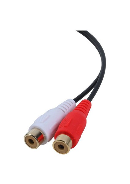 2x Altın Kaplama 3 5mm Jack Dişi - 2 Dişi Jacks Stereo Adaptör Ses Dinlatıcı Rca (15CM) Siyah (Yurt Dışından) modelleri