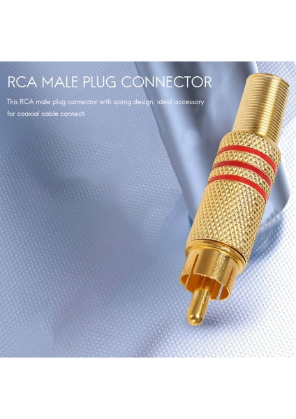 10 Adet Altın Ton Erkek Rca Fiş Ses Konnektörü Metal Yay Adaptörü (Yurt Dışından) indirimleri