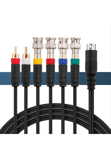 1 8m Rgb/rgbs Kablosu Mini Dın-9pin Konektör Video Konsolları Sega Mega Drıve 2 Md2 Oyun Konsolu Bnc Adaptörü ile (Yurt Dışından) fırsatları