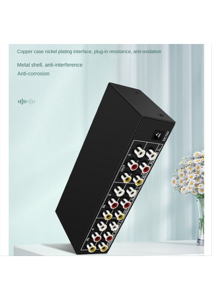 Kompozit Av Rca Anahtar Ayırtıcı 4 In 2 Out Analog Video C-Vbs Rca Av Sablister Swıtch Swıtchact 4x2 DVD Tv Eu Fişi Için Uzaktan (Yurt Dışından)