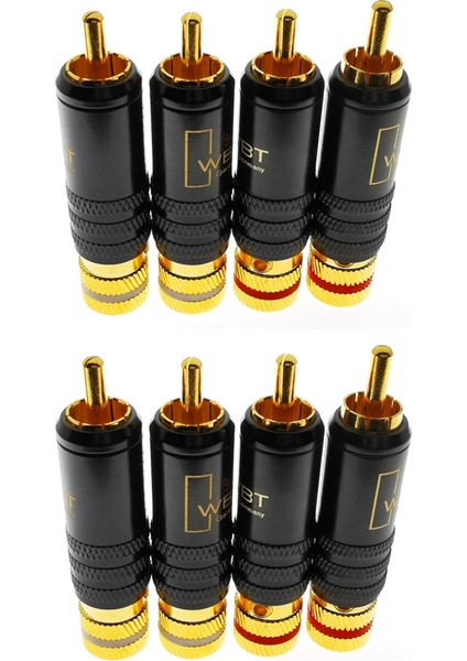 2x WBT-0144 Rca Eklentisi Için Rca Fişi Için Altın Kaplama Av Av ve Video Fişi Video Fişi Bağlayıcısı (Yurt Dışından)
