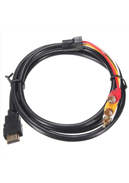 3x Siyah 5 Feet 1 5m HDMI Erkek - 3 Rca Video Ses Av Kablo Adaptörü Hdtv 1080P (Yurt Dışından) fiyatları