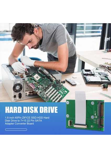 1 8 Inç 40PIN Zıf/ce SSD HDD Sabit Disk Sürücüsü 7+15 22 Pin Sata Adaptör Dönüştürücü Kartı (Yurt Dışından) fırsatları