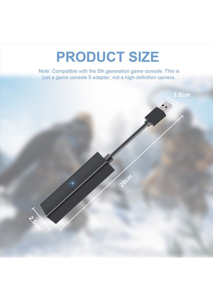 Ps5 Vr Adaptör Kablosu Için Playstation 5 Ps5 Ps4 Vr Adaptör Konnektör Aksesuarları Için Mini Kamera Adaptör Konnektörü (Yurt Dışından)