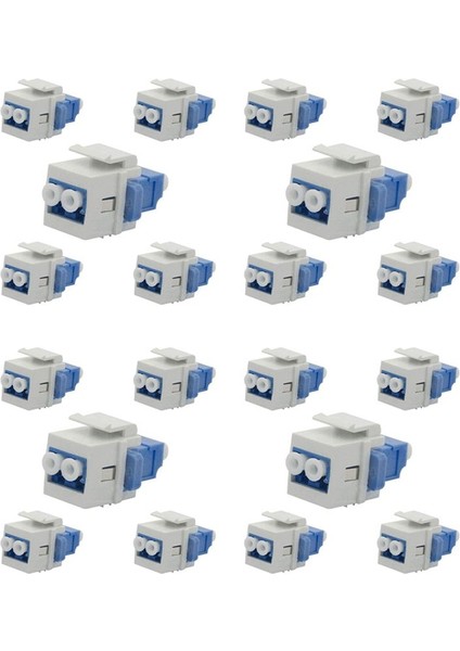 4x Lc Fiber Optik Adaptörü Lc - Lc Duplex Multımode 10GB F/f Duvar Plakaları Için Keystone Bağlayıcı Yama Panelleri (Yurt Dışından)